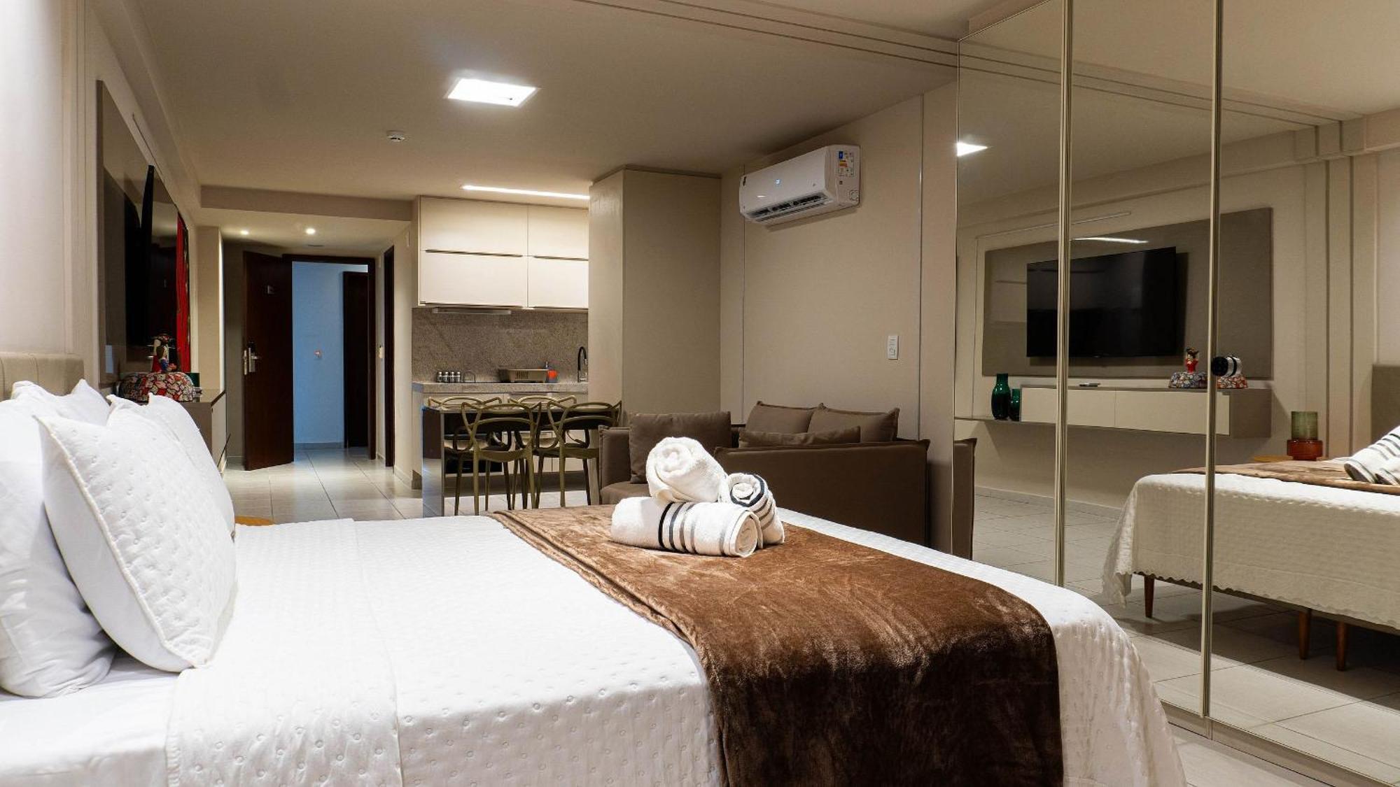 Flat No Beach Class Internacional Boa Viagem Recife Bagian luar foto
