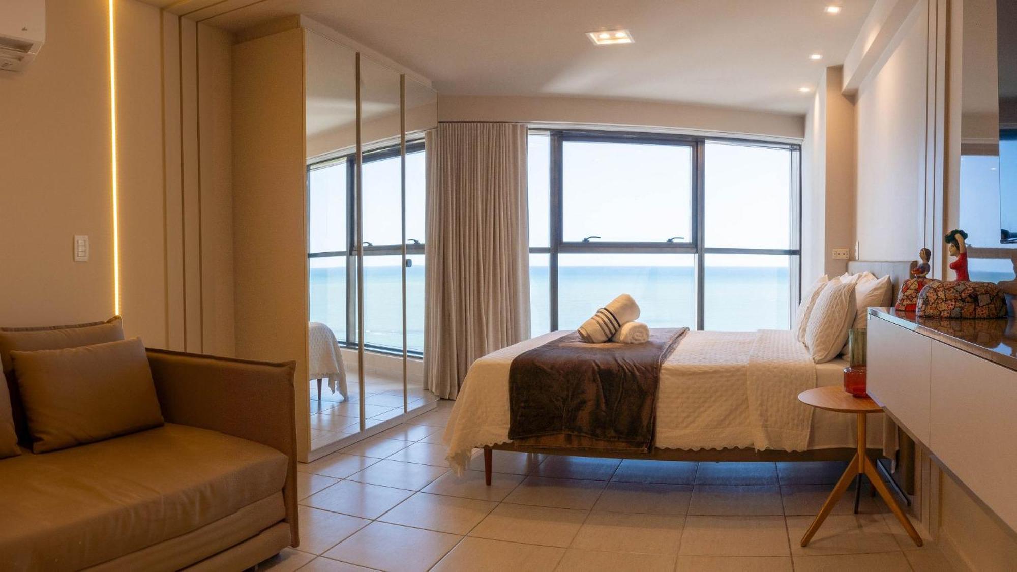 Flat No Beach Class Internacional Boa Viagem Recife Bagian luar foto
