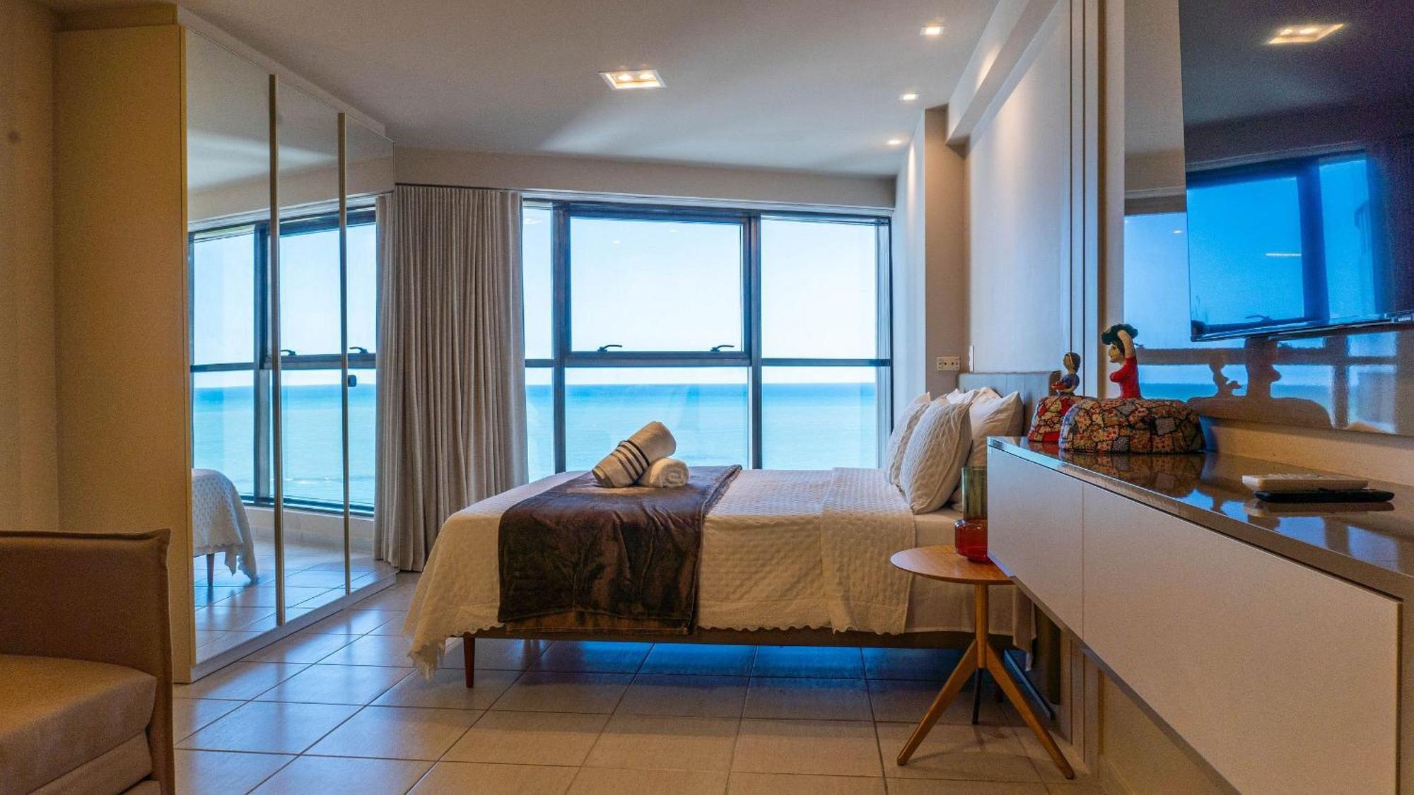 Flat No Beach Class Internacional Boa Viagem Recife Bagian luar foto