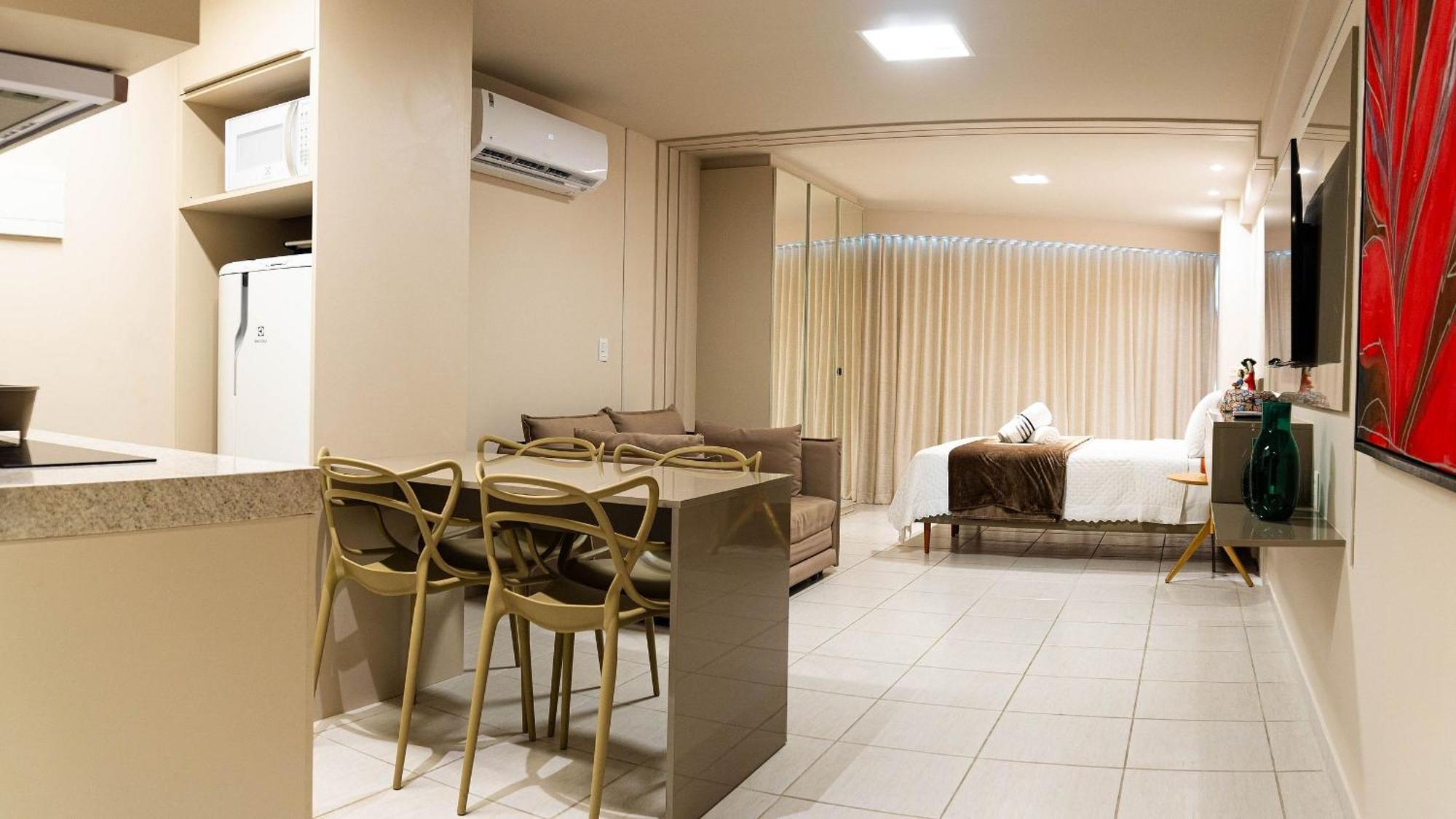 Flat No Beach Class Internacional Boa Viagem Recife Bagian luar foto