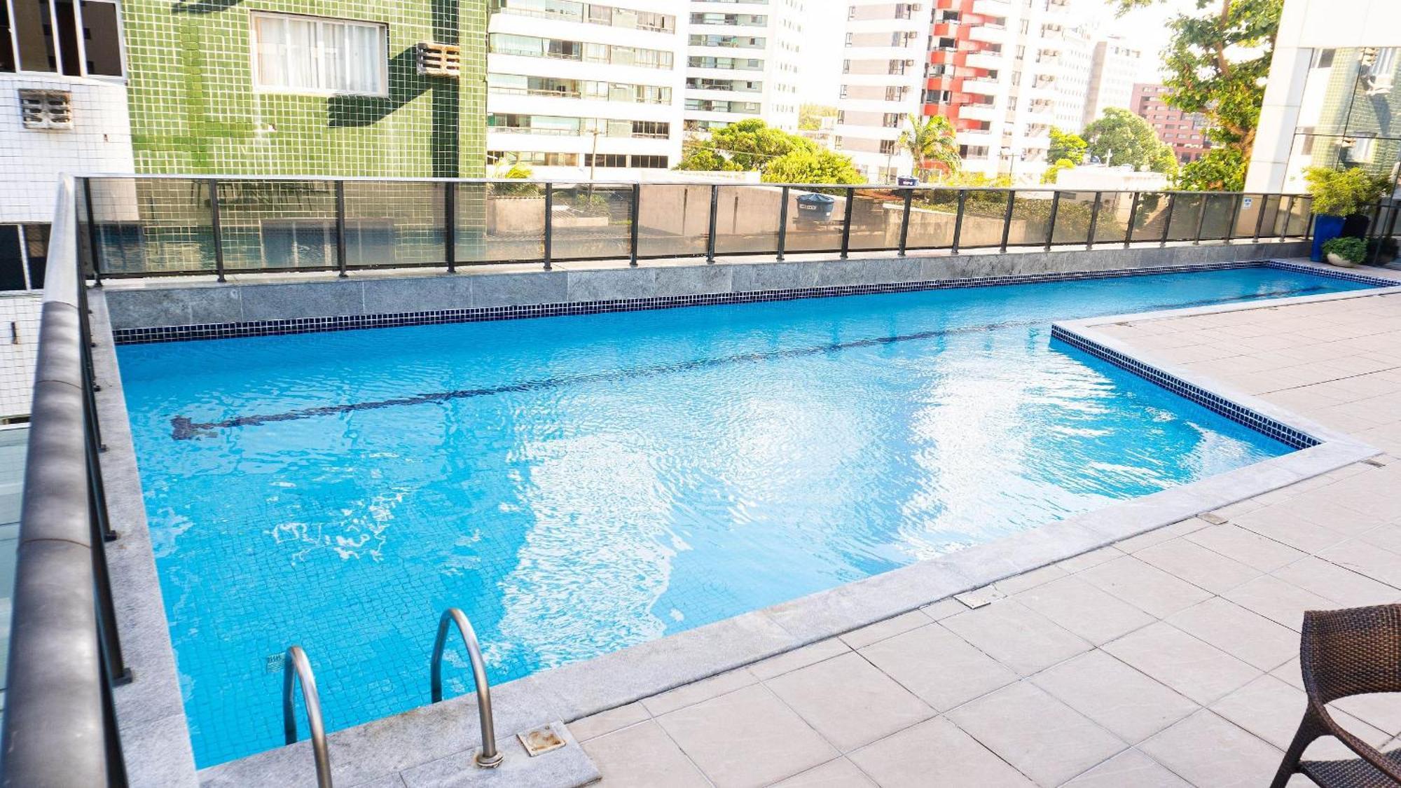 Flat No Beach Class Internacional Boa Viagem Recife Bagian luar foto